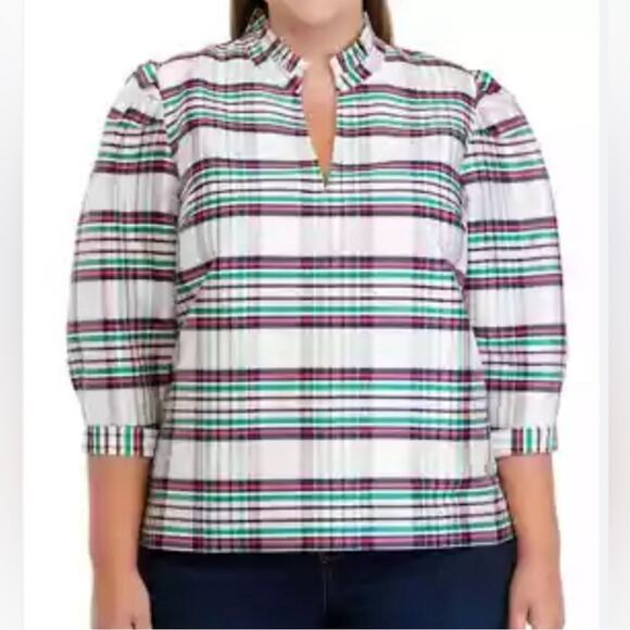 MP New Crown & Ivy plaid top - Picture 1 of 7